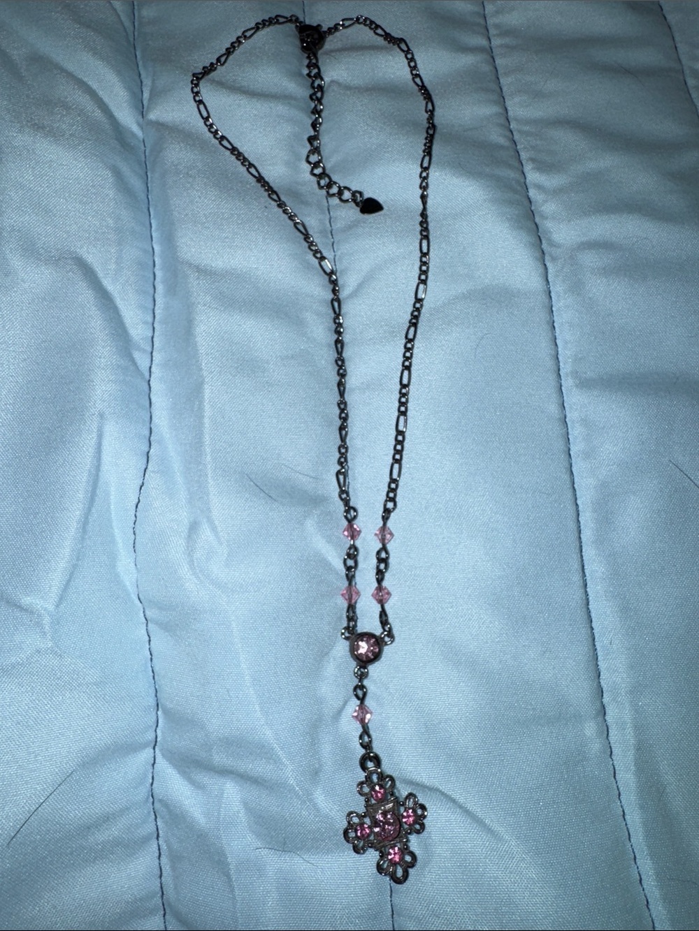 Delicate Pink Crystal Pendant Necklace - Women Jewelry